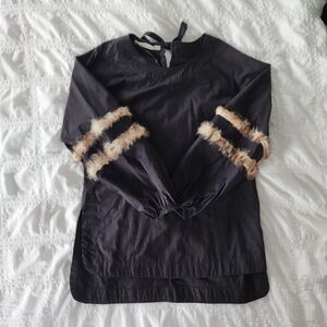 Zara Top with Faux Fur Accents
